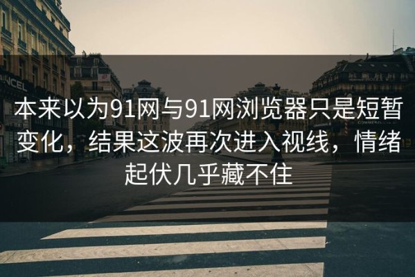 本来以为91网与91网浏览器只是短暂变化，结果这波再次进入视线，情绪起伏几乎藏不住