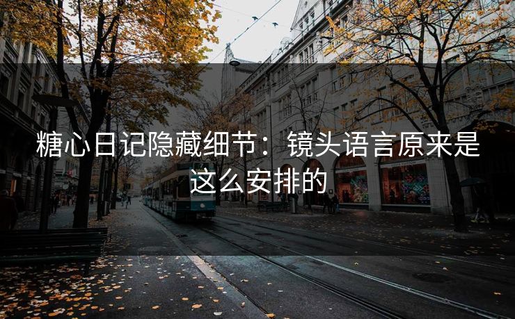 糖心日记隐藏细节：镜头语言原来是这么安排的
